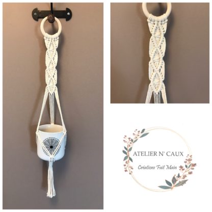 Porte-plante en macramé BAMBOU