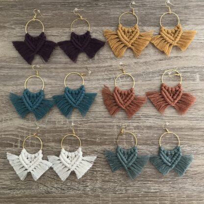 Boucles d'oreilles en macramé MAYA