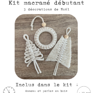 Kit macramé débutant décorations de Noël