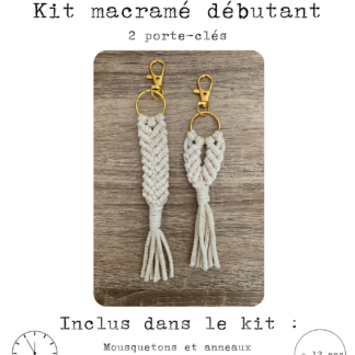 Kit macramé débutant 2 porte-clés