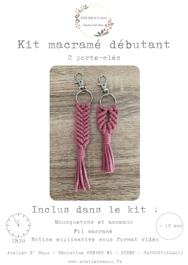 Porte-clés En Macramé Fat à La Man Moderne Macramé Plume Boho Rose