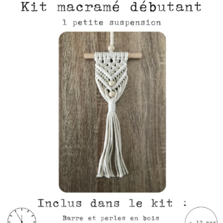 Kit macramé débutant petite suspension