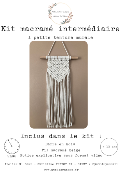 Ki macramé intermédiaire tenture murale