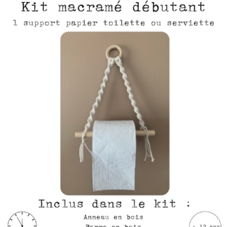 Kit macramé débutant porte-serviette