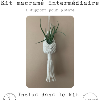 Kit macramé intermédiaire support pour plante