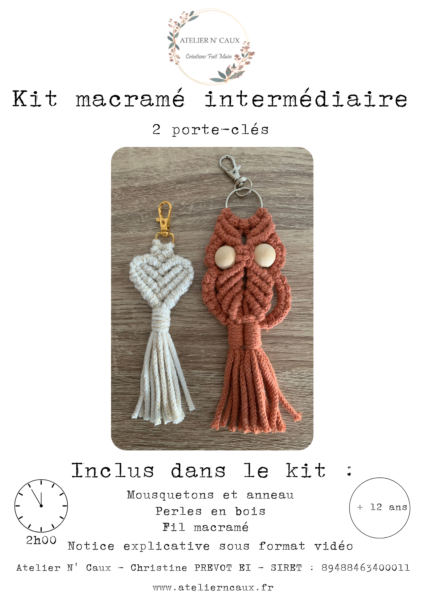 Kit macramé intermédiaire porte-clés