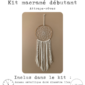 Kit macramé débutant attrape-rêves